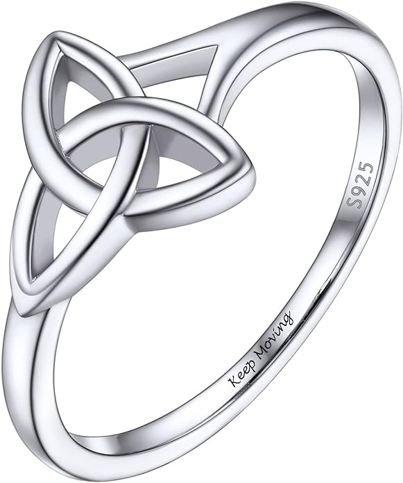 PROSILVER 925 Sterling Silver Claddagh Ring/Celtic Knot Ring for Women, Irish Wedding Band, Rose Gold Plated/Gold Plated, Size 4-12, Come with Box