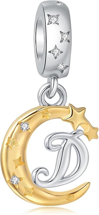 925 Sterling Silver Letter Charms fit Pandora Charms Bracelets fit Women Christmas Birthday Gift