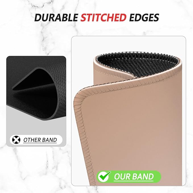 ITNRSIIET Mouse Pad Non-Slip Rubber Base Smooth Surface Stitched Edges Waterproof Durable Compatible with All Mice for Office & Gaming, Desk Accessory, 10.2x8.3x0.12 inch, Camel Gradient