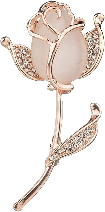 Crystal Pearl Flower Brooches Pins Fashion Beautiful Created Rhinestone Floral Brooch Good Idea for Party Dance Wedding Banquet for Elegant Women Girl