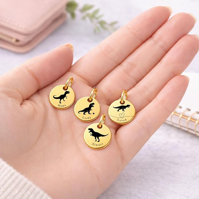 SM Design Mama Animal Charm Set – Set of 4 Stainless Steel Charms – Motherhood & Family Keepsake Jewelry Charmss