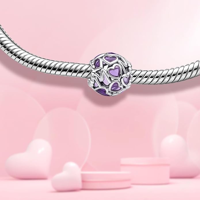 Family Mom Heart Charms 925 Sterling Silver Bead for Bracelets and Necklaces For Women Jewelry Present