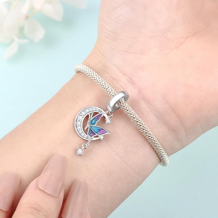 Cute Panda Animal 925 Sterling Silver Charms for Bracelets and Necklace Dangle Pendants Butterfly Elephant Dog Bead Jewelry Present for Women Family Friends