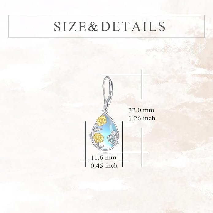 VONALA Flower Earrings for Women 925 Sterling Silver Rose/Lotus/Scottish Thistle/Tulip/Lilac/Mushroom/Pineapple Dangle Drop Earrings Flower Jewelry Gifts for Women Girls Birthday Gifts