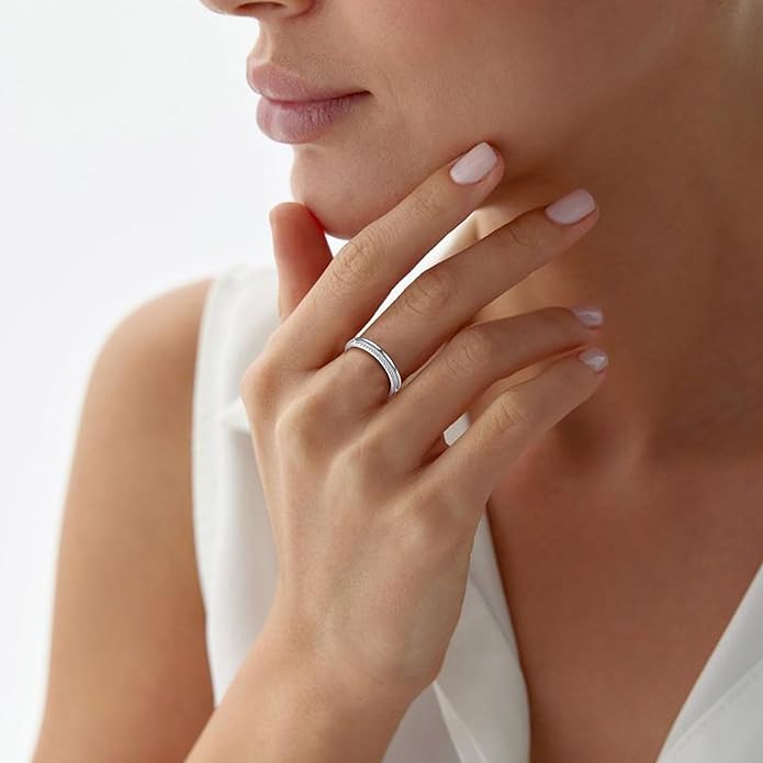 OOOPEL Sterling Silver Adjustable Ring S925 Silver Rings for Women Cubic Zirconia Twist Love Knot Dainty Ring Silver Minimalist Open Finger Rings Silver Thumb Sterling Silver Ring