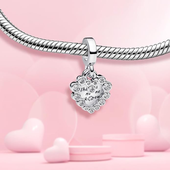 Family Mom Heart Charms 925 Sterling Silver Bead for Bracelets and Necklaces For Women Jewelry Present