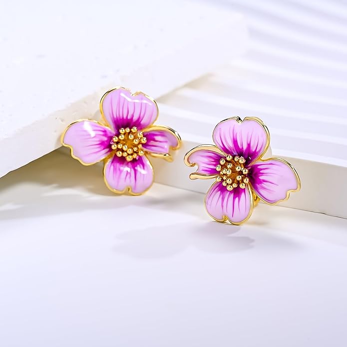 Clip on Earrings Women, 14K Gold Plated Earrings for Sensitive Ears, Fashion Women's Earrings Jewelry Birthday Gift for Wife Grandma Daughter Girls on Christmas Thanksgiving