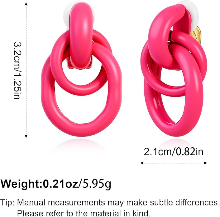 Clip on Earrings for Women 14K Gold Plated Geometric Knot Non Pierced Ear Clips Lightweight Trendy Hypoallergenic No Piercing Jewelry Gifts
