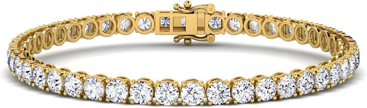 0.50-15 Carat Lab Grown Classic Diamond Tennis Bracelet 4 Prong Setting Luxury Collection (F-G Color, SI Clarity) Length- 7 Inch