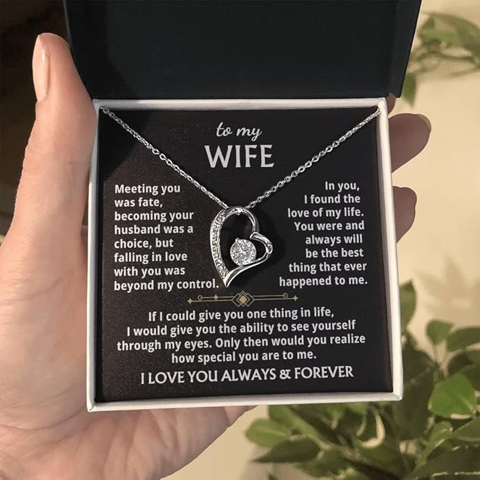 Jewelry To My Wife - The Best Thing That Ever Happened To Me, Forever Love Necklace, Gift for Her, Romantic Christmas Birthday Valentine Gift