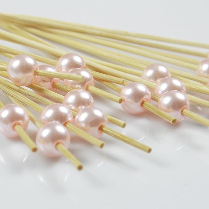 Cocktail Picks for Appetizers, Toothpicks for Appetizers, 100PCS Pink Cocktail Toothpicks for Drinks, Appetizer Skewers for Charcuterie Cups Board