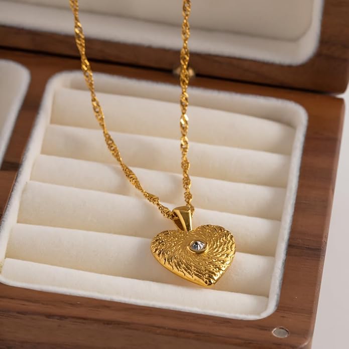 IBARA Women Gold Dianty Necklace Sun Crescent Moon Star Evil Eye Lock Lovely Heart Flower Butterfly Pearl Pendant Coin Necklaces 18K Gold CZ Diamond Filled Chain Boho Beach Simple Handmade Jewelry