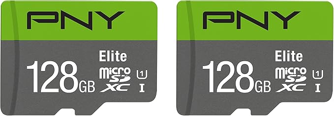 PNY 128GB & 32GB Elite Class 10 U1 microSDXC & microSDHC Card 2-Pack & 5-Pack Bundle