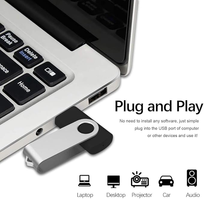 Aiibe 20pcs 8GB Flash Drives Bulk 8GB USB Flash Drive 20 Pack 8 GB USB Sticks USB 2.0 Thumb Drive - Black