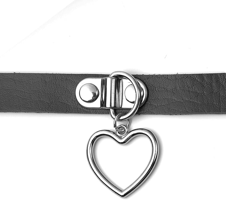 Eigso Vintage Punk Goth Studded Rivet Pu Leather Collar Choker Necklace with Spikes Adjustable