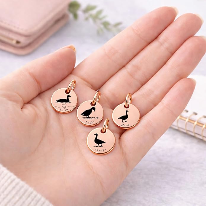 SM Design Mama Animal Charm Set – Set of 4 Stainless Steel Charms – Motherhood & Family Keepsake Jewelry Charmss