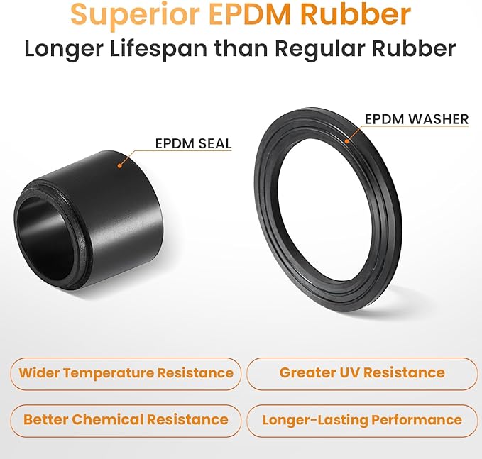 QILIPSU 50pcs 1/4" NPT Cable Gland Waterproof IP68 Nylon Cable Pass Through Cord Grip Connector Strain Relief Wire Grommet