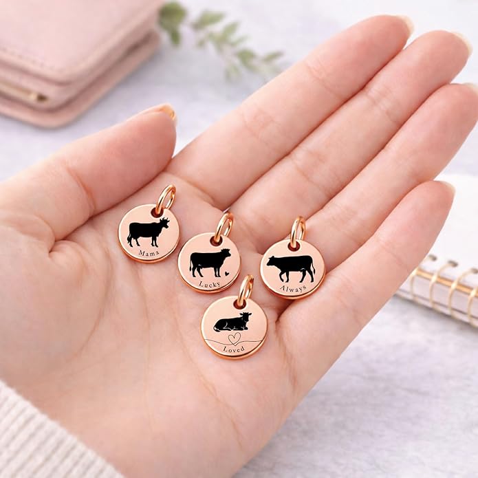 SM Design Mama Animal Charm Set – Set of 4 Stainless Steel Charms – Motherhood & Family Keepsake Jewelry Charmss