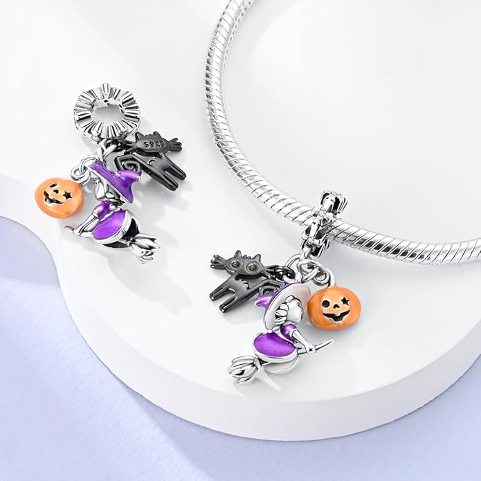 MULA 925 Sterling Silver Charms for Bracelets and Necklaces Airplane Passport Dangle Pendants Beads Butterfly Dragonfly Charms Jewelry Charm for Women