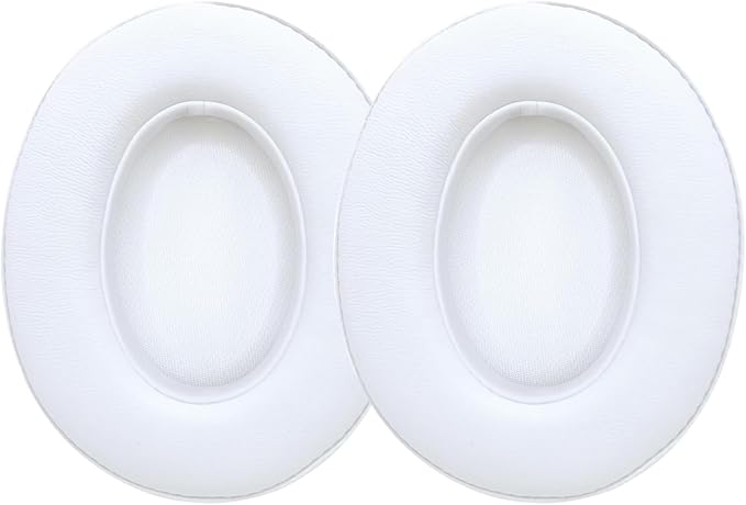Replacement Ear Pads Cushions for Beats Studio（B0501、B0500），Beats Studio 2 & Studio 3 Wired & Wireless Headphones, Earpads with Soft Protein Leather, Noise Isolation Memory Foam - White