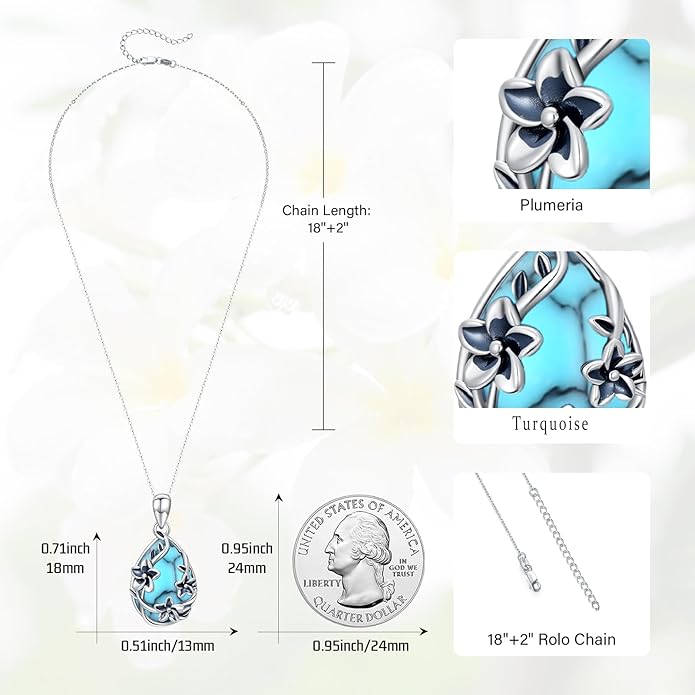 JUSTKIDSTOY Moonstone Necklace 925 Sterling Silver Teardrop Pendant Necklace Jewelry Gifts for Women Girls