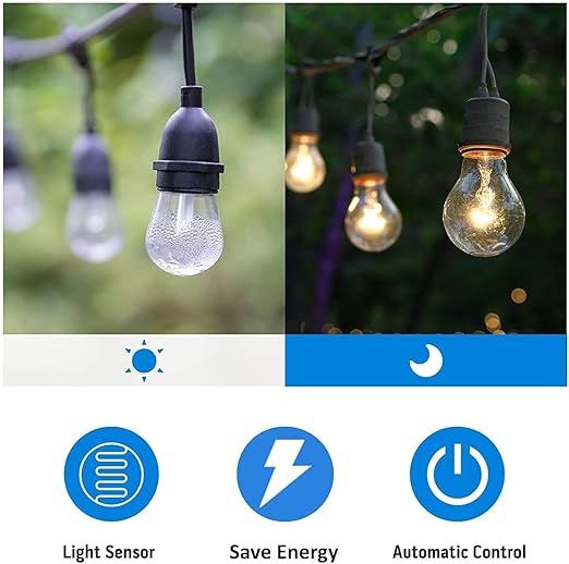 TiFFCOFiO Outdoor Christmas Light Timer, Dusk to Dawn Sensor Countdown, Outdoor Timers for Electrical Outlets Waterproof, 2 Grounded Outlets for Christmas Lights, 15A 1/2HP, CSA Listed (2 Pack)