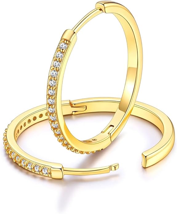 FaithHeart Sterling Silver Hoop Earrings for Women, Hypoallergenic Huggie Hoop Earrings Lightweight Small Cartilage Earrings Hoop Earring Dainty Everyday Earrings 6/8/10/12/14/15/16/18/20mm