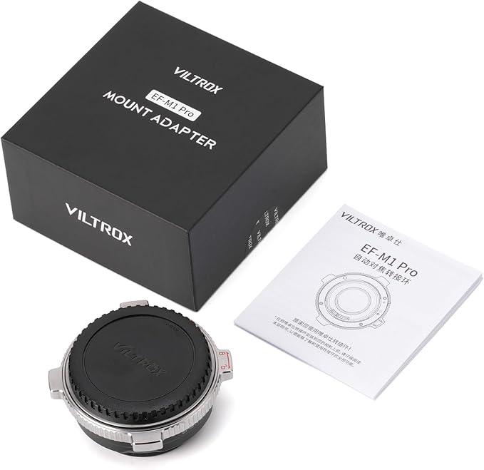VILTROX EF-M1 Pro Auto Focus Lens Adapter Lens Mount Converter with Security Lock Compatible with Canon EOS EF/EF-S Lens to M4/3 MFT GH4 GH5 GF6 GX7 E-M5 E-M10II E-PL5 Cameras