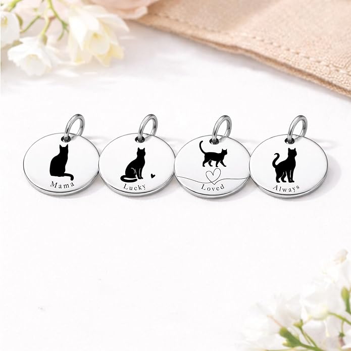 SM Design Mama Animal Charm Set – Set of 4 Stainless Steel Charms – Motherhood & Family Keepsake Jewelry Charmss