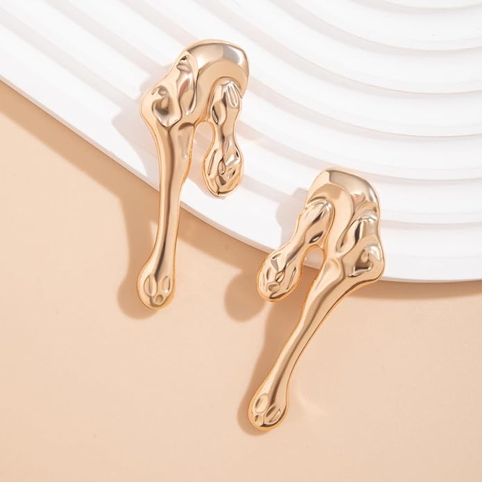 Irregular WaterDrop Earrings, Melted Liquid Irregular Stainless Steel Earrings, Embrace Minimalist Earrings, Statement Earrings for Women