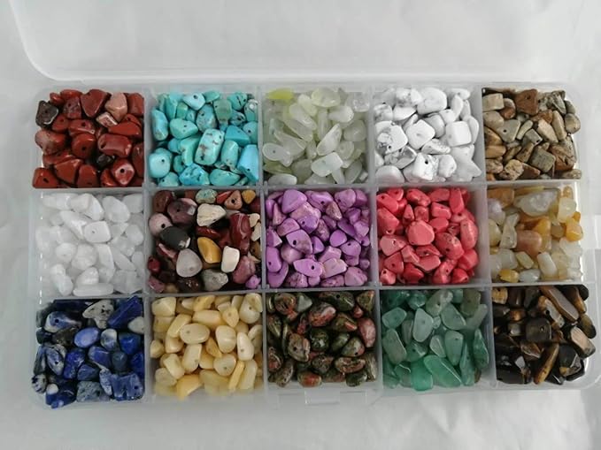 Gemstone Beads Natural Irregular Shaped Stone Chips Crystal Energy Healing Power for Jewelry Making(15-1)