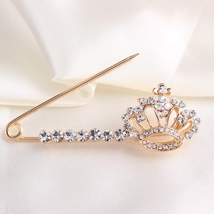 Crystal Pearl Flower Brooches Pins Fashion Beautiful Created Rhinestone Floral Brooch Good Idea for Party Dance Wedding Banquet for Elegant Women Girl