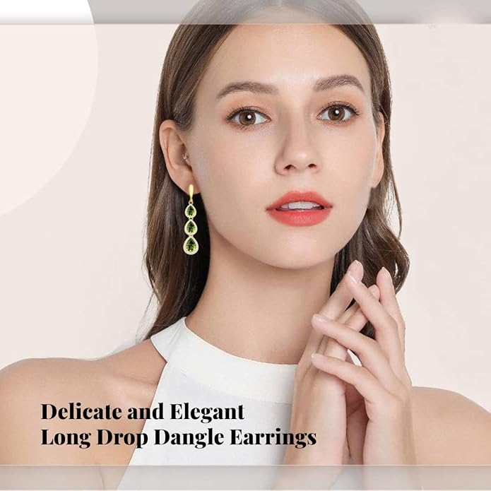 LMXXVJ Necklace Long Earrings Bracelet Set, White Gold Plated Created Blue Sapphire Jewelry Set Wedding Party Gift Jewelry for Women Bridal Bridesmaid