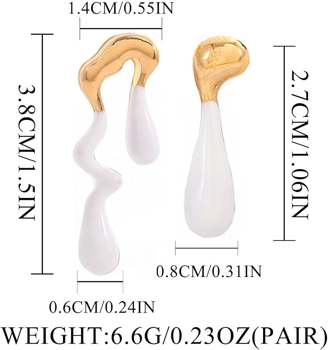 Teardrop Earrings Gold Palated Earrings Large Irregular Geometric Studs Big Lightweight Waterdrop Earrings Jewelry for Women