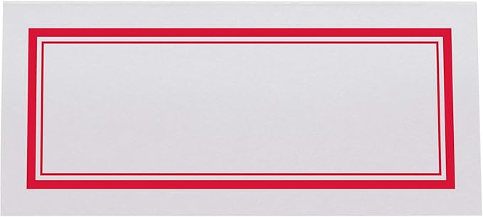 Double Line Border Printable Place Cards, Ruby Red (Choose Color), Set of 150 (25 Sheets), Laser & Inkjet Printers - Wedding, Party, Dinner, and Special Events - Made in the USA