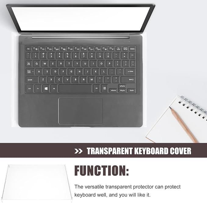 NOLITOY Acrylic Keyboard Dust Cover Waterproof Transparent Keyboard Protector for Laptop and Desktop Keyboards Durable Protective Case to Prevent Dust and Spills