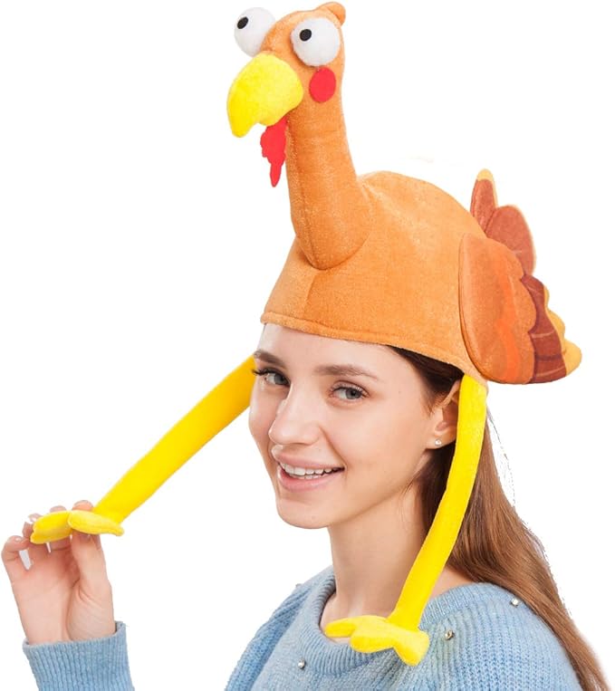 Spooktacular Creations Thanksgiving Turkey Hat, Thanksgiving Accessories Turkey Hat for Party Favor Supplies, Dress-up Party for Adults