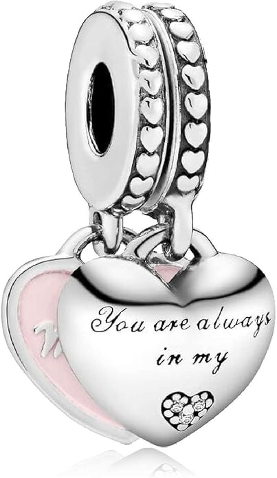 Family Mom Heart Charms 925 Sterling Silver Bead for Bracelets and Necklaces For Women Jewelry Present