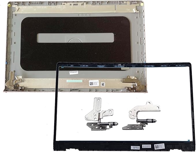 Replacement Laptop LCD Back Cover Top Case Rear Lid with Hinges and Front Bezel Frame for DELL Inspiron 15 3510 3511 3515 3250 3525 DDM9D 0DDM9D 9WC73 09WC73 Silver