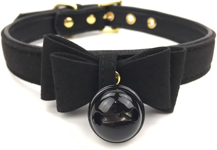Bell Choker Collar Necklace Lolita Bow Collar Cat Kitty Velvet Necklace