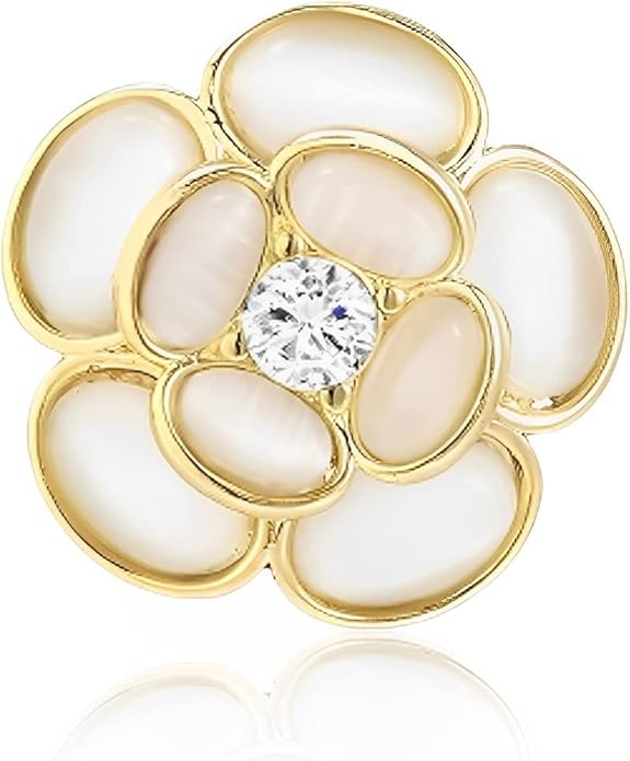 Flower Brooch for Women Rhinestone Flower Brooch Pins Floral Brooches Jewelry Gift for Mom Wife