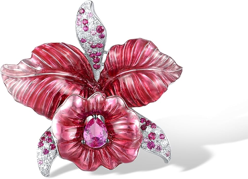 Santuzza 925 Sterling Silver Enamel Brooch Pin for Women