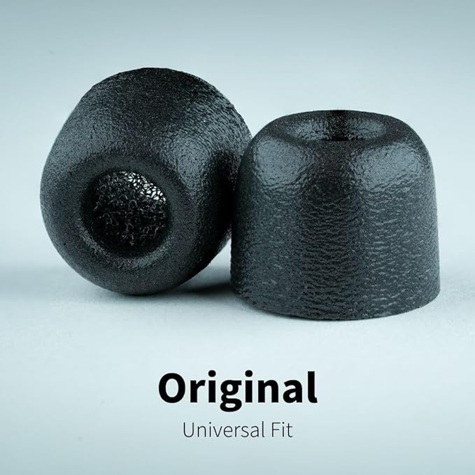 Comply 500 Core Series | Memory Foam Replacement IEM Ear Tips for KZ, Moondrop, FiiO Sennheiser & More | Superior Noise Isolation, Ultimate Comfort, Secure Fit | TechDefender, Black, Medium (3 Pairs)