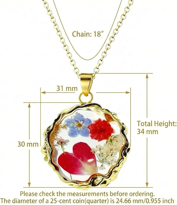Birth Flower Necklace,1-12 Birth Month Flower Handmade Pendant Necklaces for Women Personalized Custom Floral Jewelry,Boho jewelry,Birthday Gift for Women Girls Best Friend