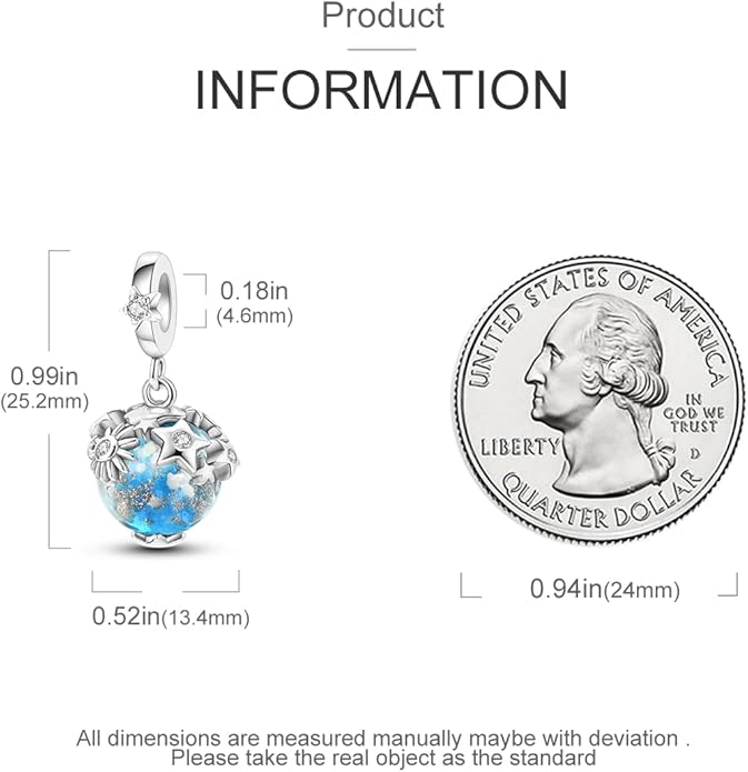 Parmuz 925 Sterling Silver Charm for Bracelet Necklace Dangle Love Mom Ocean travel Butterfly Party Charm Beads Pendants DIY Jewelry for Women