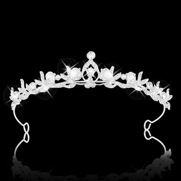 Crystal Tiaras & Crowns for Women, Bride Royal Queen Headband Princess Headpieces for Birthday Cake Crown & Prom Pageant Party