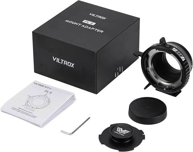 VILTROX PL-E Lens Adapter Mount Converter with Rotary Lock Compatible with PL Lens to E/NEX Mount Cameras A7S3, FS7, FS5, FX9, A7R4, R3 and More