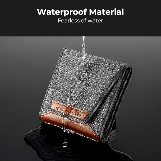 K&F Concept Lens Filter Pouch, Lens Filter Case 3 Pocket Professional Photography Filter Holder Belt Bag Pouch Water-Resistant and Dustproof for Filter Up to 82mm