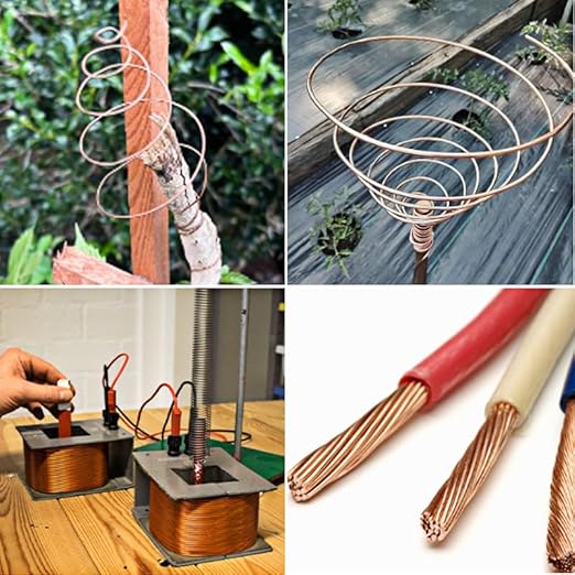 8 Gauge/3.2 mm 6.5 feet 5 oz 99.9% Dead Soft Copper Wire for Electroculture Gardening, Jewelry Making, Beading, Science Projects, DIY Artwork, Pure Bare Copper Wire