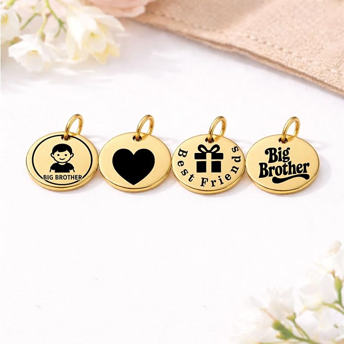 SM Design Pregnancy & New Baby Charm Set – Set of 4 Meaningful Stainless Steel Charms – Great for Crafting, Making Bracelets and Necklaces - Meaningful Keepsake Charms for Expecting & New Moms